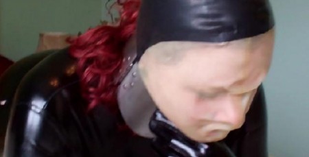D K Bondage - Hogtied In Pvc Catsuit And Rubber Hood D K Bondage - Hogtied In Pvc Catsuit And Rubber Hood
