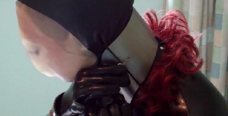 D K Bondage - Hogtied In Pvc Catsuit And Rubber Hood D K Bondage - Hogtied In Pvc Catsuit And Rubber Hood