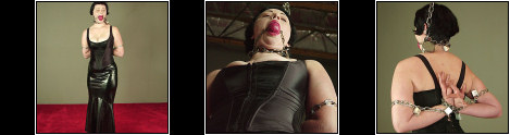 No Escape Slut - Alone gagged with a chain around her neck. Try as she might she wont escape in a hurry.