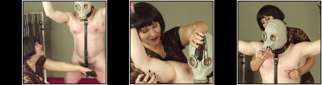 The Stun Gun - Mistress ember even attacks her slave with a stun gun..