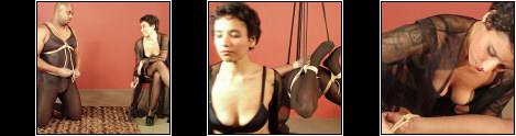 Rubber & Bondage Central! - Suspending Her Slave