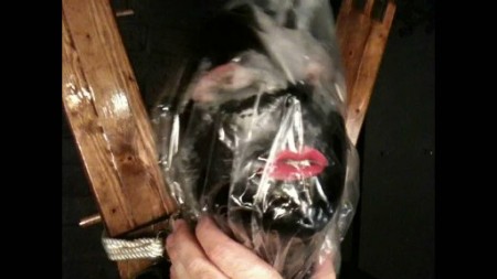 Heavy Rubber & Bondage - Hooded And Bagged On The Cross Heavy Rubber & Bondage - Hooded And Bagged On The Cross