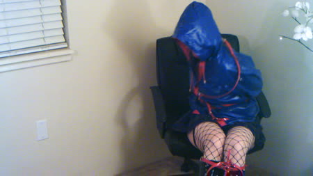 comfortably confined - Raincoat Bondage After 