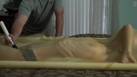 Vac Bed  Orgasm - I agree to get into the vac bed, but as soon as the air is gone Dom starts making me have orgasm after orgasm. I can't move or escape! Just when I get a breath and think I'm through, he starts again pushing me to my limits!